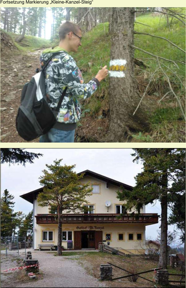 Fortsetzung Markierung „Kleine-Kanzel-Steig“