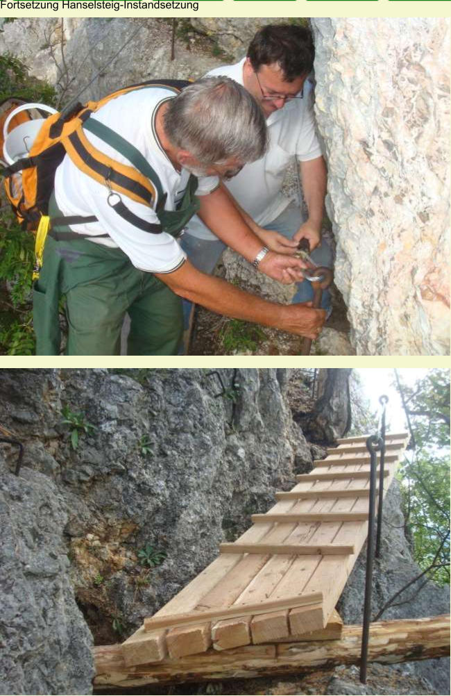 Fortsetzung Hanselsteig-Instandsetzung